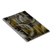 Carnet Grunge abstrait, marron monochrome (Côté Droit)
