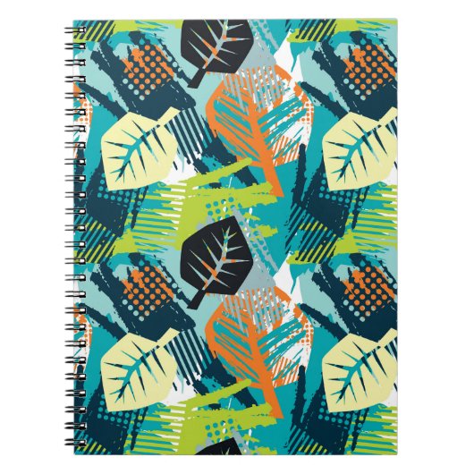Carnet Grunge Abstrait : Surface Robuste Sans Fil. (Devant)