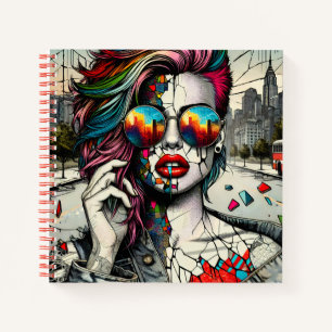 Carnet Grunge Art   Femme fracturée Abstraite