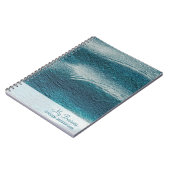 Carnet Grunge d'aluminium bleu et blanc (Côté gauche)