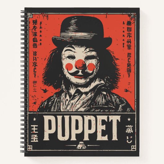 Carnet Grunge Déplaisant Puppet | Dark Circus Art (Devant)