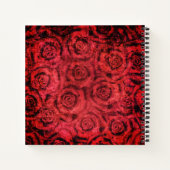 Carnet Grunge, roses rouges (Dos)
