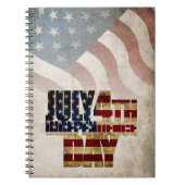 Carnet Grunge USA juillet 4 Juillet Indépendance Graphiqu (Devant)
