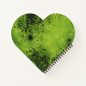 Carnet Grunge vert citron avec accents noirs (Dos)
