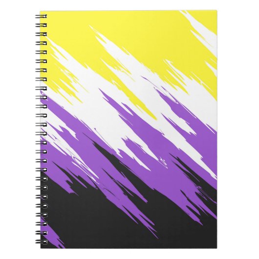 Carnet Grungy Funky ZigZag Abstrait Non-binary Pride Indi (Devant)