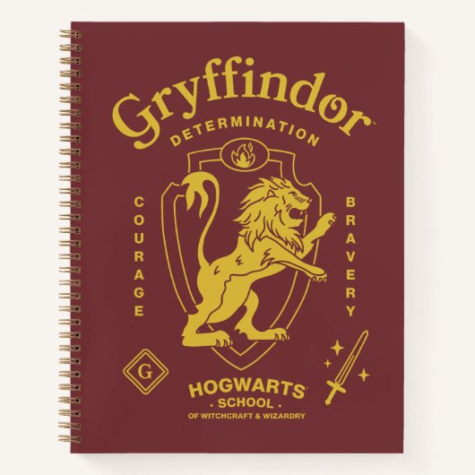Carnet GRYFFINDOR™ Determination Courage Bravery Crest (Devant)