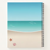 Carnet Gryhound Italien Noir À La Plage D'Été Tropicale (Dos)