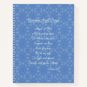 Carnet Guardian Angel Prière Bleu