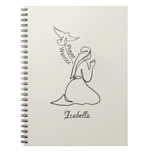 Carnet Guerrier de Prière Conception & Personnaliser Nom (Devant)