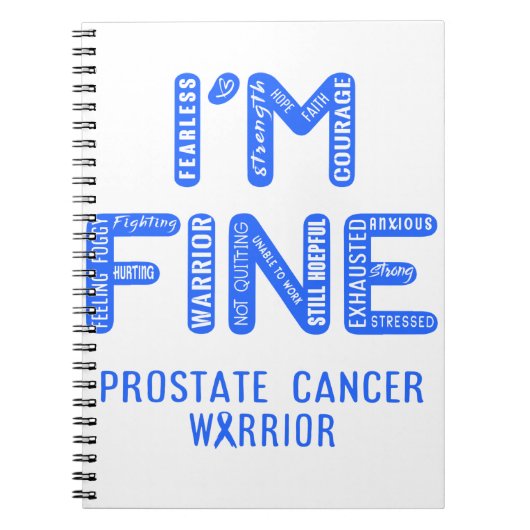 Carnet Guerrier du cancer de la prostate - JE SUIS FINI (Devant)