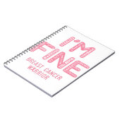 Carnet Guerrier du cancer du sein - JE SUIS FINE (Côté gauche)