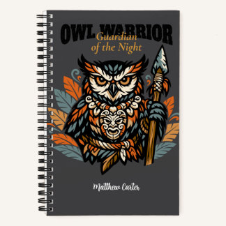 Carnet Guerrier Hibou, Gardien du Cadeau pour Enfants de