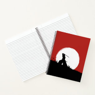 Carnet Guerrier Samouraï Japonais Silhouette Soleil Spira