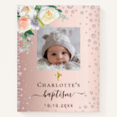 Carnet Guest book baptism blush rose gold photo (Devant)