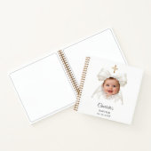 Carnet Guest Book Baptism Bow Girl Photo (Intérieur)
