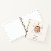Carnet Guest Book Baptism Bow Ivory Girl Photo (Intérieur)