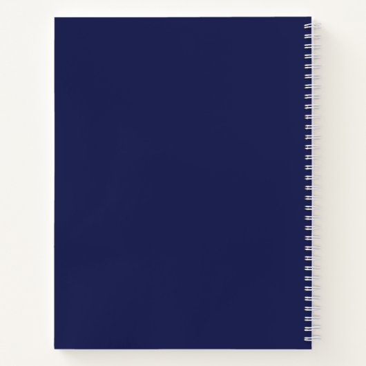 Carnet Guest book birthday navy blue white name simple (Dos)