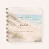 Carnet Guest book Bridal Shower beach coastal (Devant)