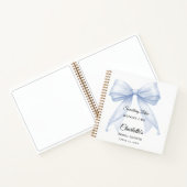 Carnet Guest book Bridal Shower bow something blue (Intérieur)