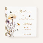Carnet Guest book Bridal Shower wildflowers Bride to Bee (Devant)