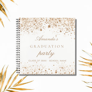 Carnet Guest book graduation or blanc parties scintillant