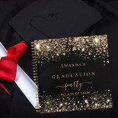 Carnet Guest book graduation or noir parties scintillant