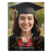 Carnet Guest book graduation party photo congrats (Devant)