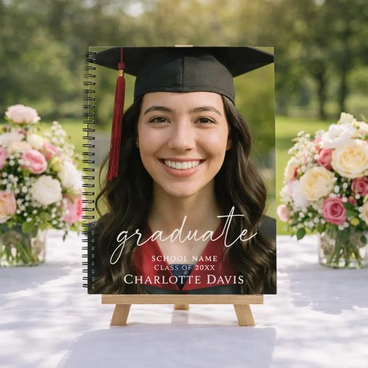 Carnet Guest book graduation party photo script