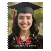 Carnet Guest book graduation party photo script (Devant)