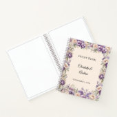 Carnet Guest Book lavender champagne floral wedding (Intérieur)