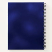 Carnet Guest Book navy blue gold Monogram wreath Birthday (Dos)