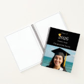Carnet Guest Book Photo Modern Black Graduation Party (Intérieur)