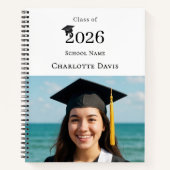 Carnet Guest Book Photo Modern Graduation Party (Devant)