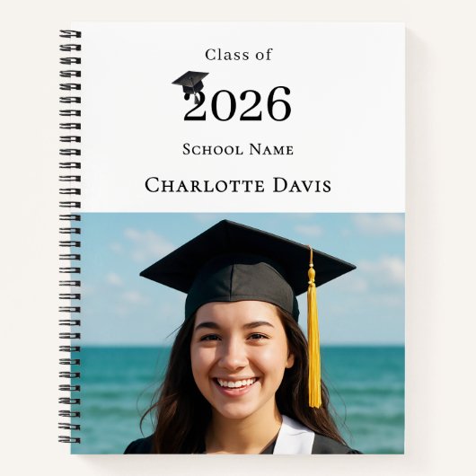 Carnet Guest Book Photo Modern Graduation Party (Devant)