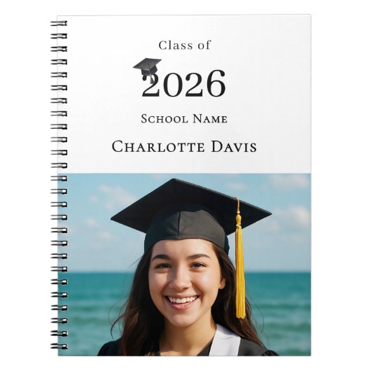 Carnet Guest Book Photo Modern Graduation Party (Devant)