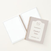 Carnet Guest book wedding Ivory taupe pinstriped modern (Intérieur)