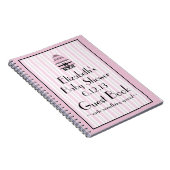 Carnet Guestbook de douche rose (Côté Droit)