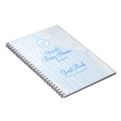 Carnet Guestbook d'Empreinte de pas-Douche de bébé (Côté Droit)