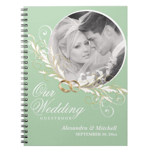 Carnet Guestbook fait sur commande de mariage de photo - (Devant)