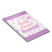 Carnet Guestbook floral élégant de baby shower de (Côté Droit)
