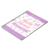 Carnet Guestbook floral élégant de baby shower de (Côté gauche)