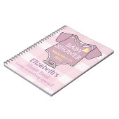Carnet Guestbook mauve de douche (Côté gauche)