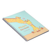 Carnet Guestbook mignon de baby shower de girafe et de (Côté Droit)