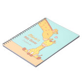 Carnet Guestbook mignon de baby shower de girafe et de (Côté gauche)