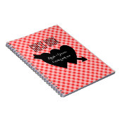 Carnet Guestbook rouge chic de mariage de motif de (Côté Droit)