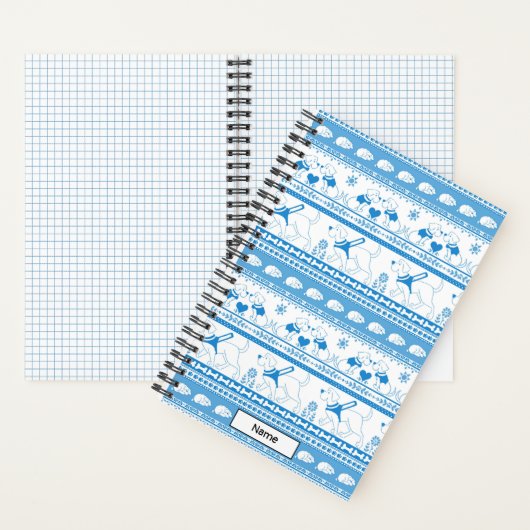 Carnet Guide Chien Conte Lab Motif - Bleu - Petit (À l'intérieur)