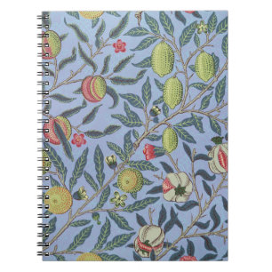 Carnet Guillaume Morris Fruit Pomegranate Blue Orament