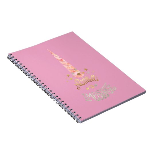 Carnet Guillemet inspirant de Unicorne rose (Côté Droit)