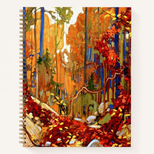Carnet Guirlande d'automne, peinture colorée, (Devant)