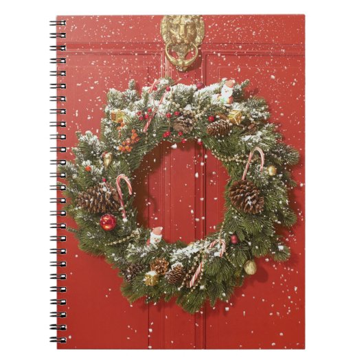 Carnet Guirlande de Noël accrochant sur une porte (Devant)